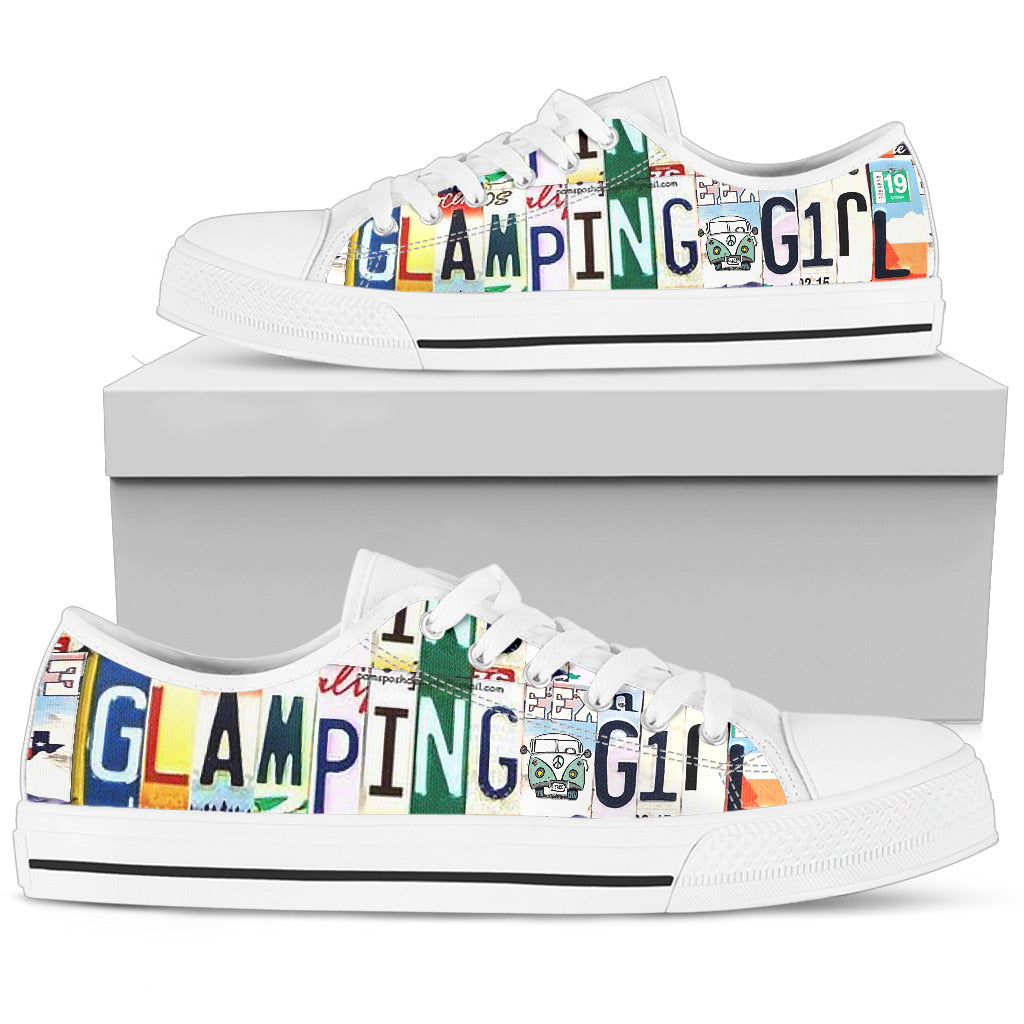Glamping Girl Custom Canvas Low Top Shoe