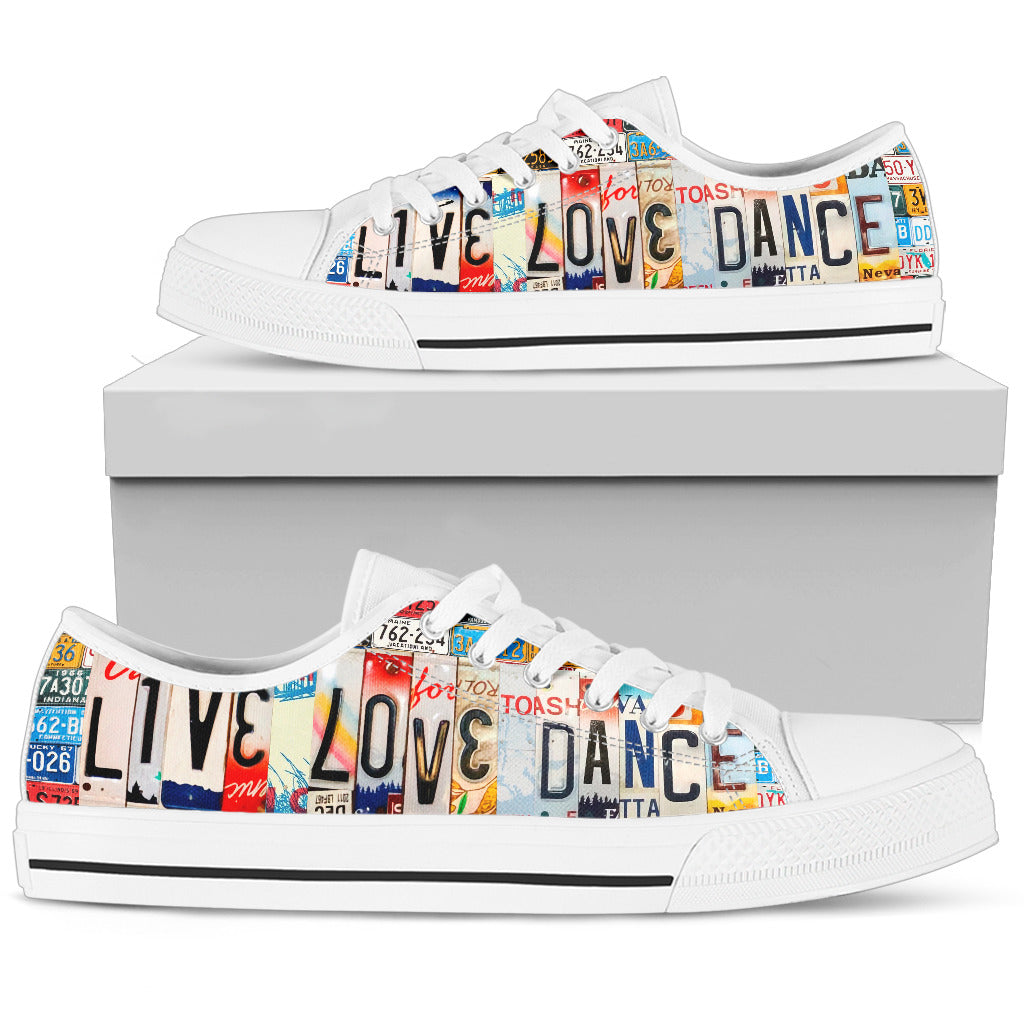 Live Love Dance Women's Low Top Canvas Shoes