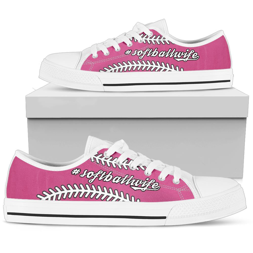 Softball Wife Pink Lowtop Shoes
