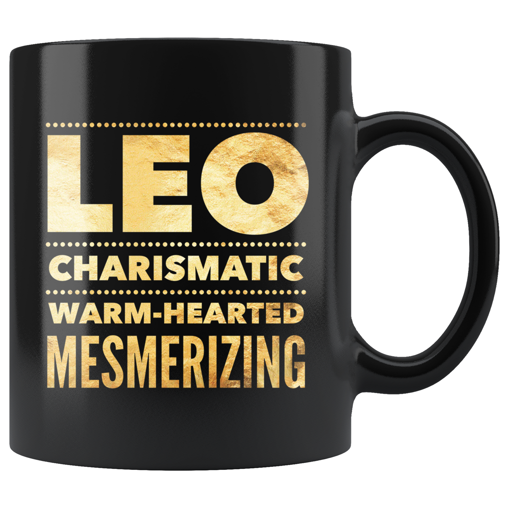 leo astrology gift black mug