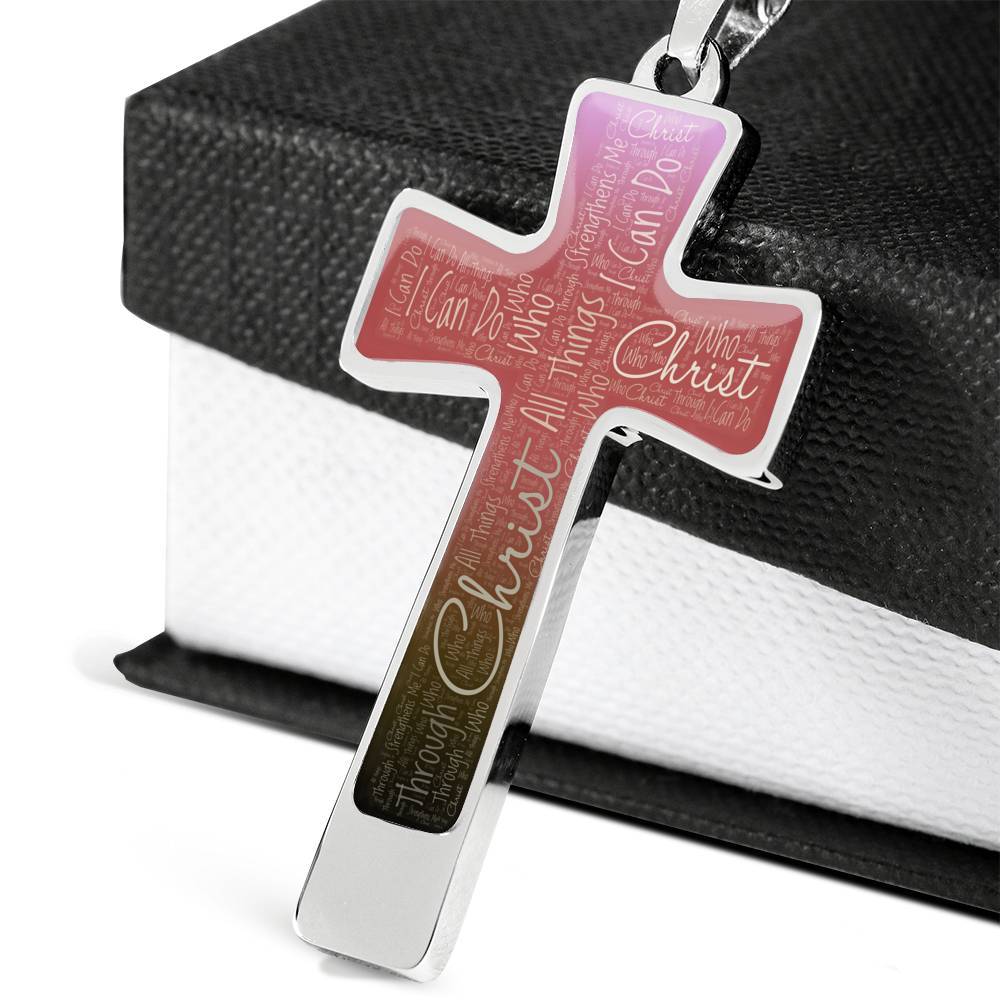 cross necklace personalized gift