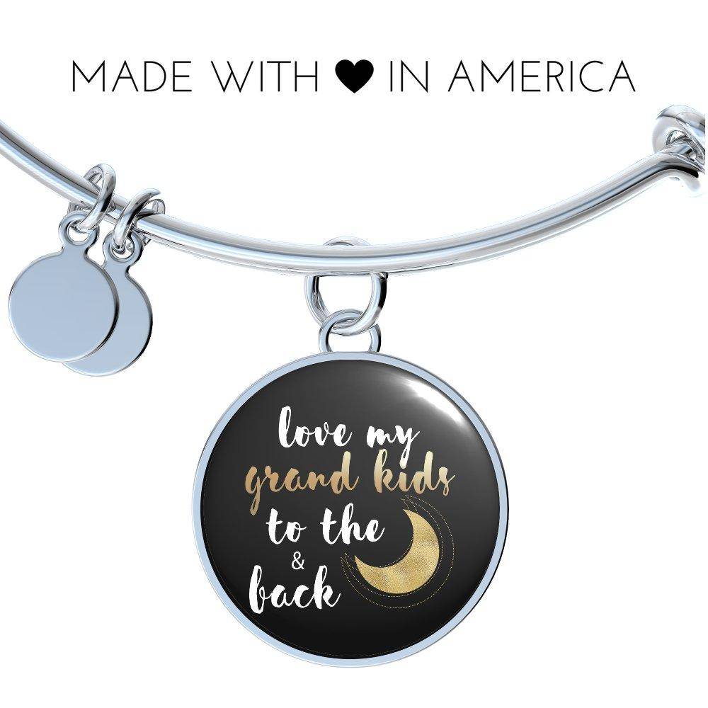 Love My Grandkids to the Moon and Back Bracelet Custom Design