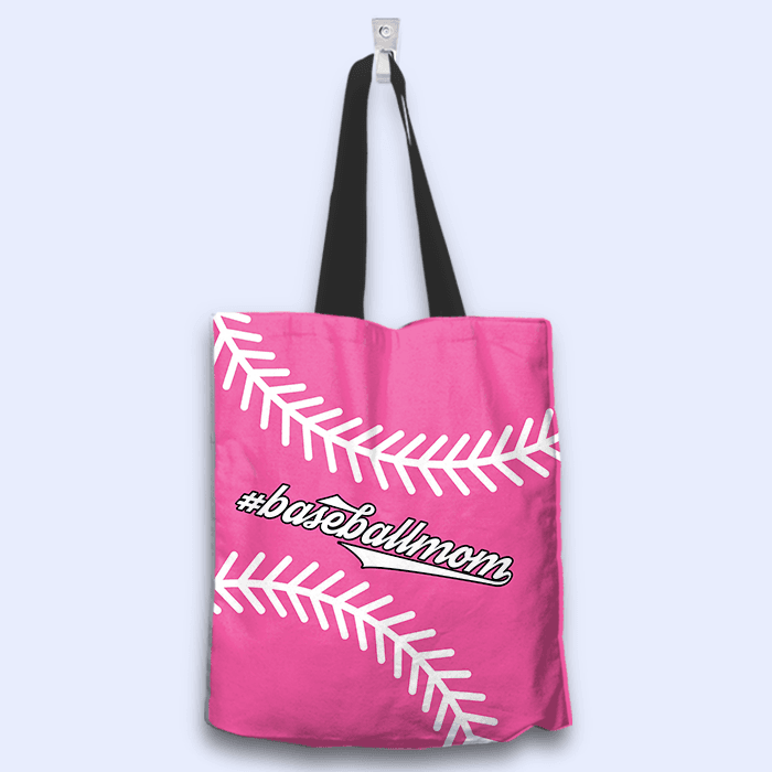 Baseball Mom Pink Tote Bag