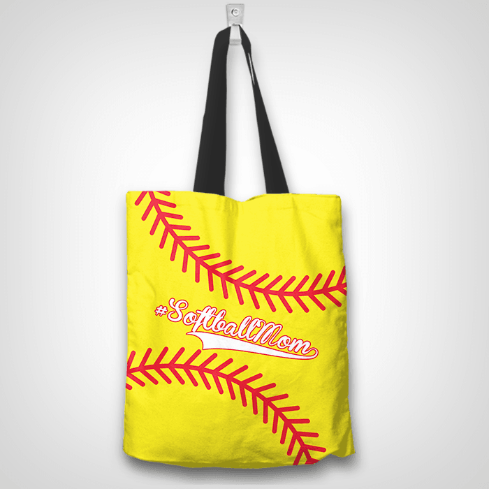 Softball Mom Yellow Tote Bag