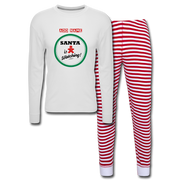 Personalized Women's Holiday Pajama Set - white/red stripe