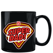 Super Dad Black Mug