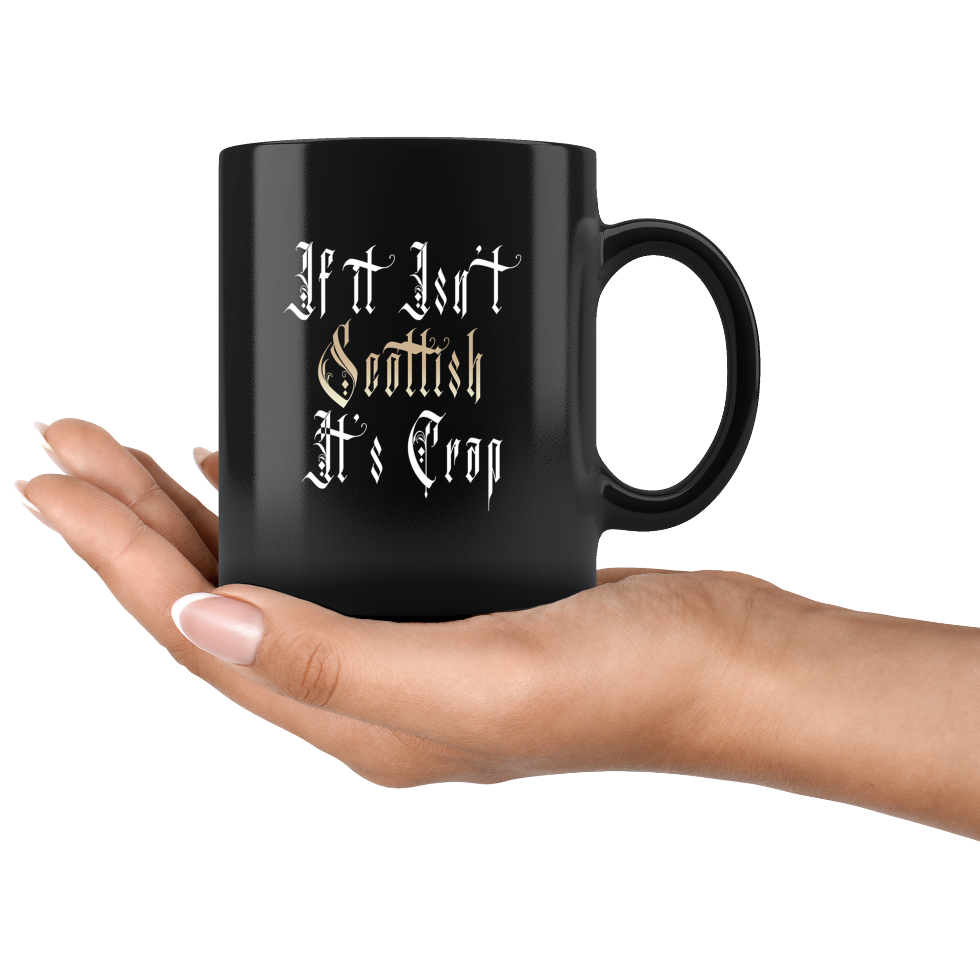 funny scottish quote gift mug black