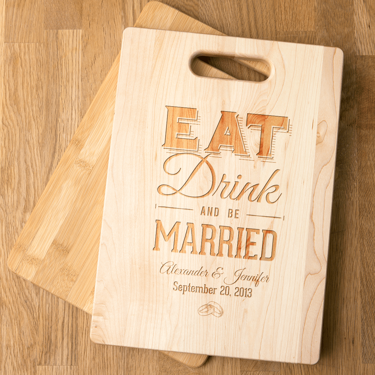 Cutting Board Wedding Gift Eat Drink Be Married Add Names