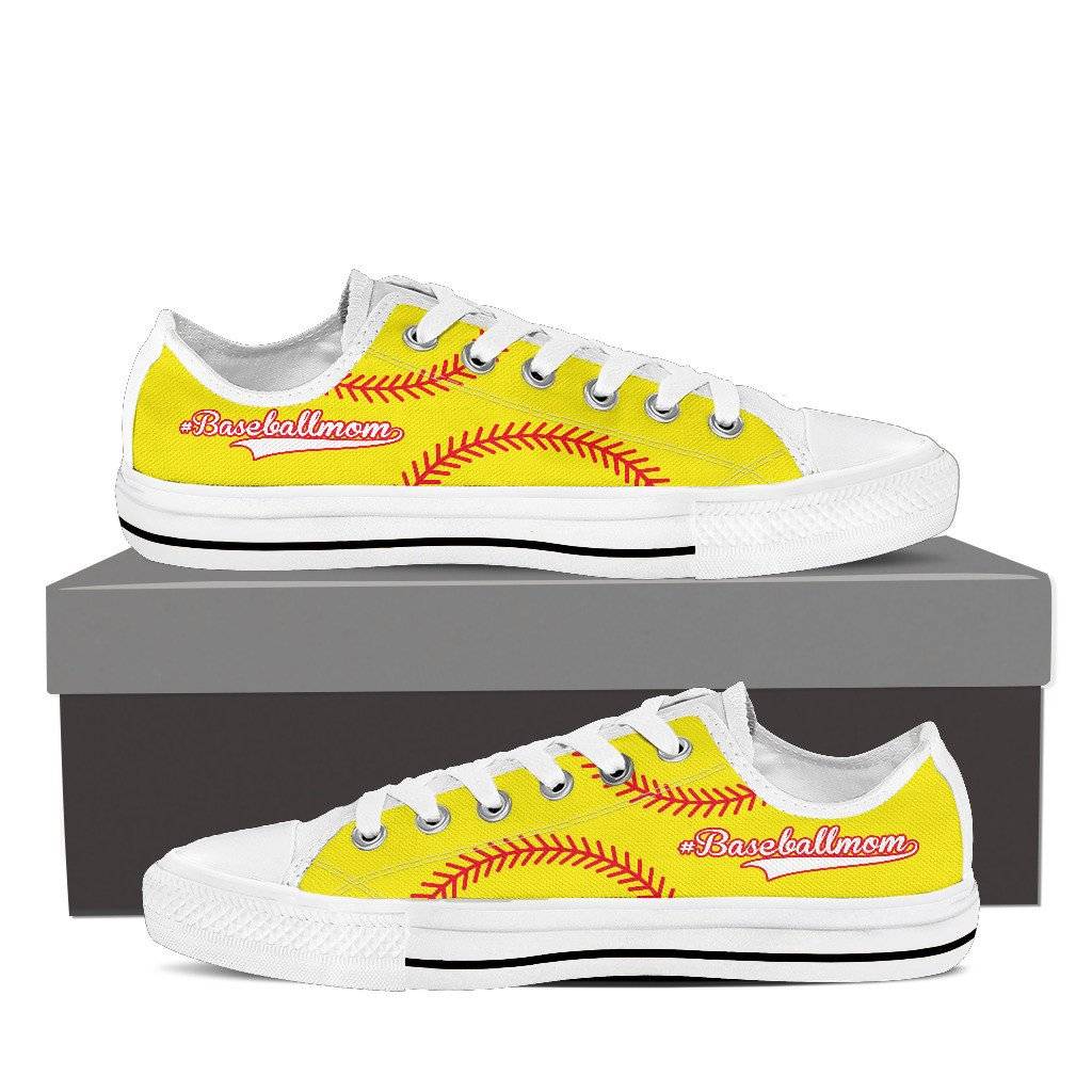 Baseball Mom Yellow Low Top Shoes