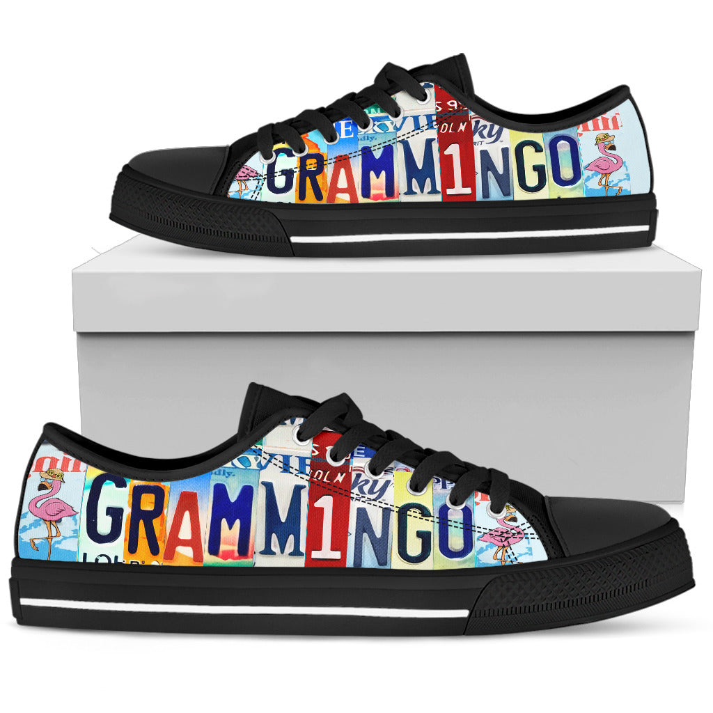 Grandma Bingo Player Grammingo Funny Custom Canvas Shoes