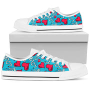 hearts and love women's graphic canvas shoes