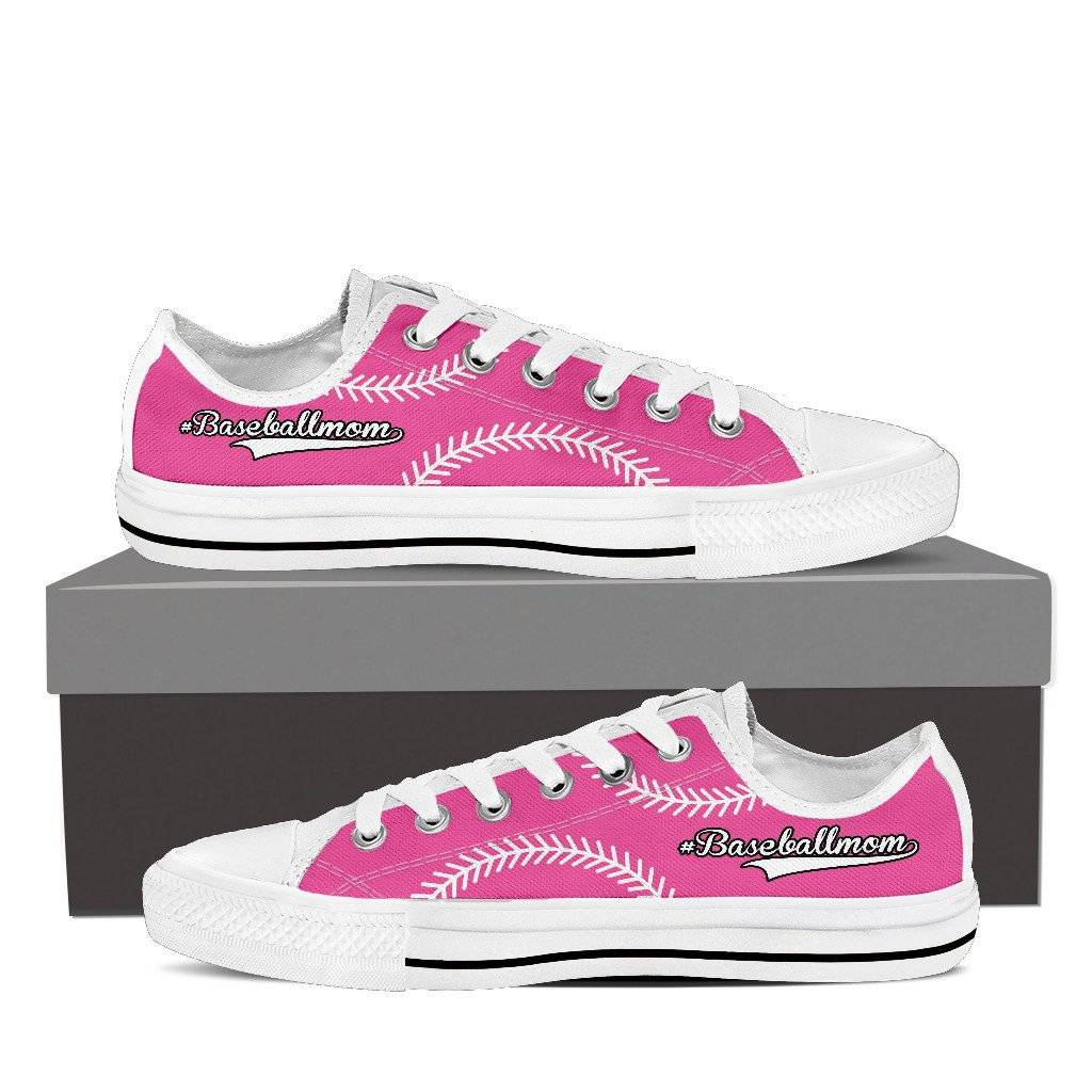 Baseball Mom Pink Low Top Shoes