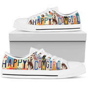 happy cowgirl graphic print lowtop sneakers