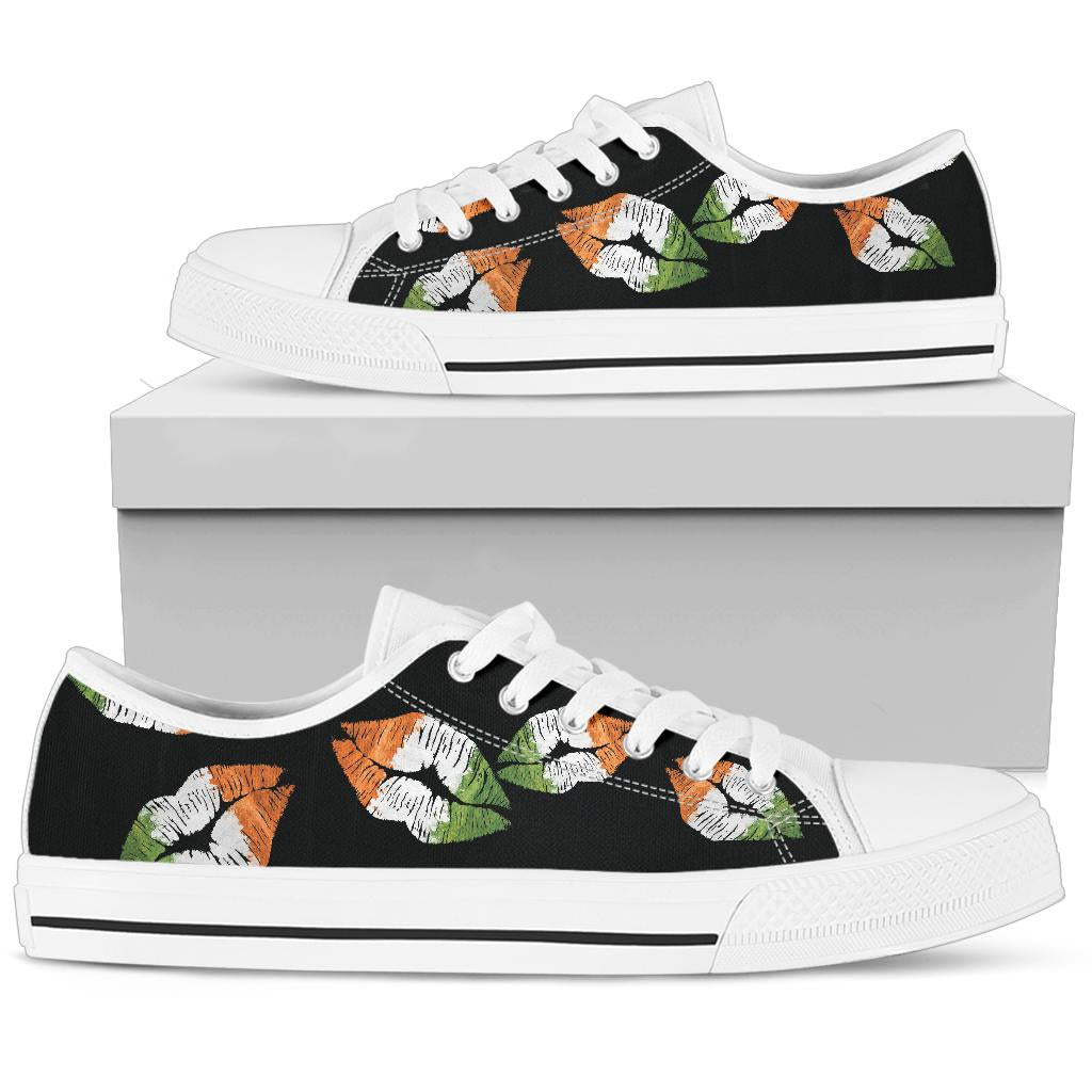 st patricks day graphic sneakers white sole