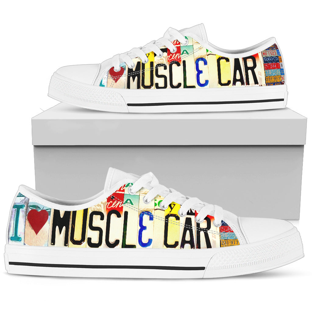 I Love Muscle Cars Low Top Women's Shoes