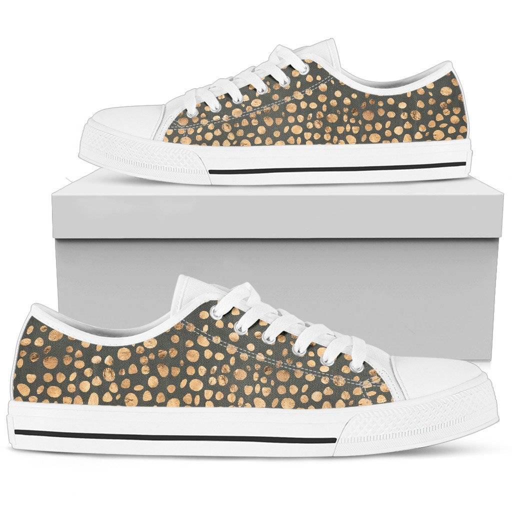confetti gold brown ladies lace up casual shoes