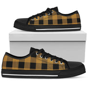 Buffalo Plaid Ladies Lace Up Sneakers