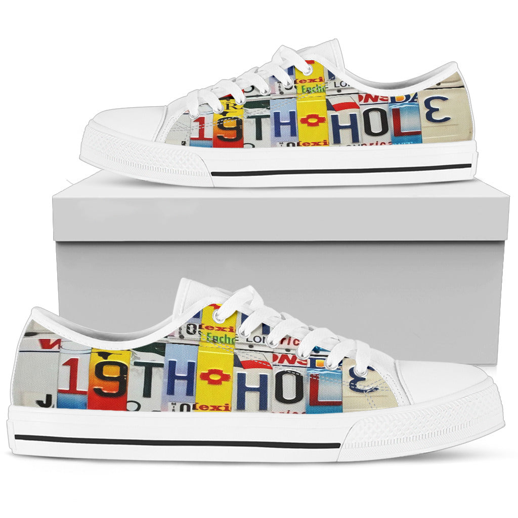 Golf Lovers 19th Hole Custom Men's Canvas Low Top Shoes