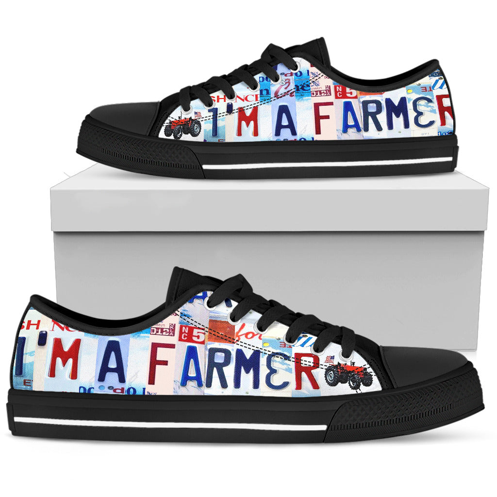 Farmer Strong Farming Pride Mens Low Top Canvas Shoes