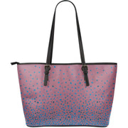 Confetti Sparkles Vegan Leather Tote Dark Pink with Blue Sparkles 