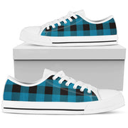 buffalo check sneakers blue and black