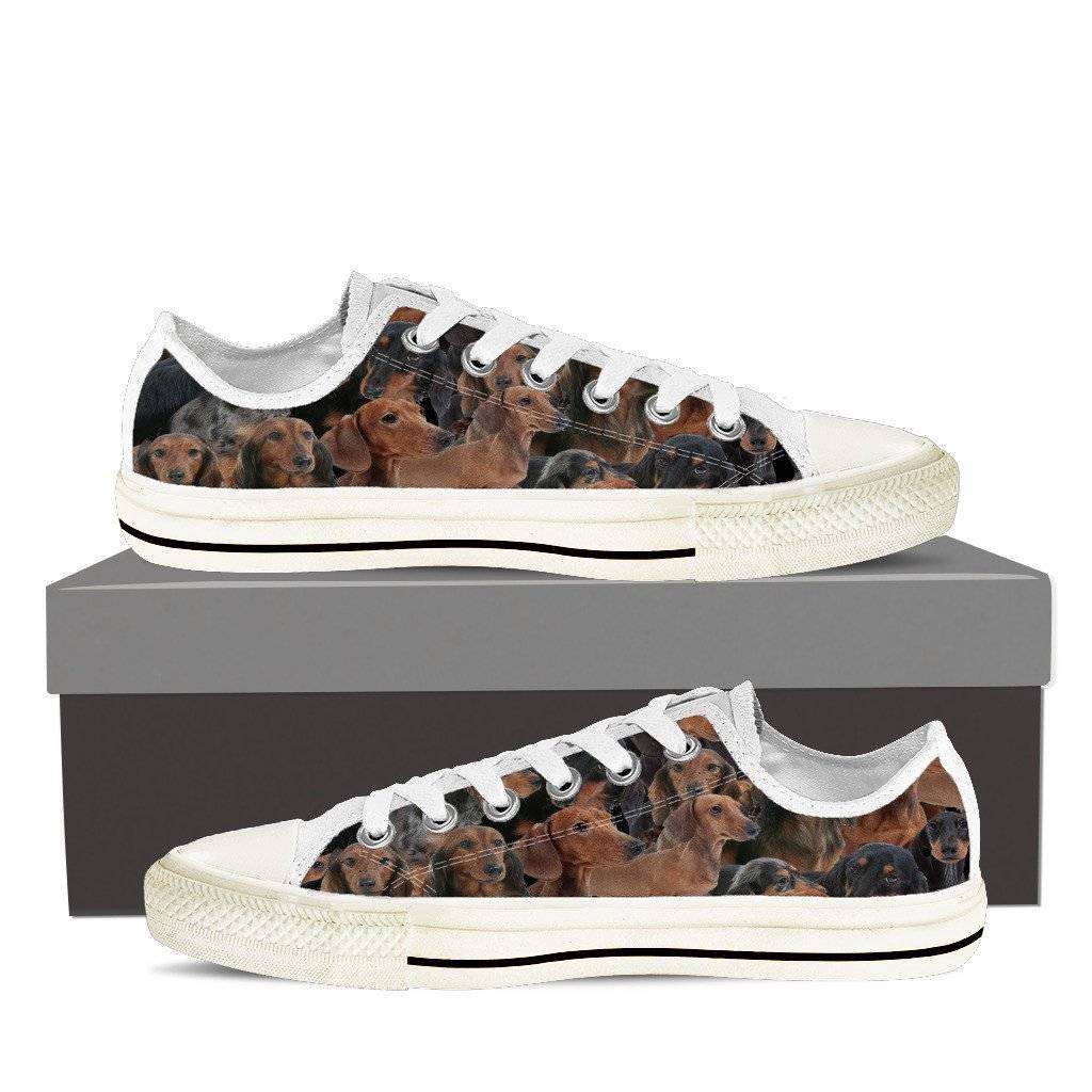 Dachshund Ladies Low Top Shoes