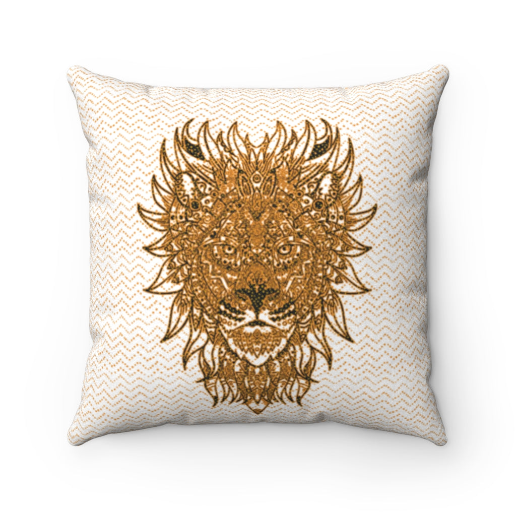 lion head pillow cover