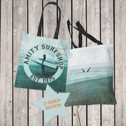 amity surf shop tote bag