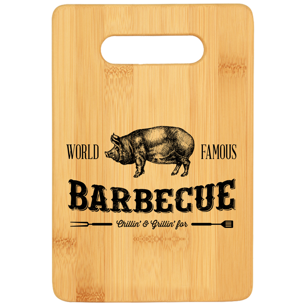 Grandpa's Barbecue Personalized Cutting Board Bamboo