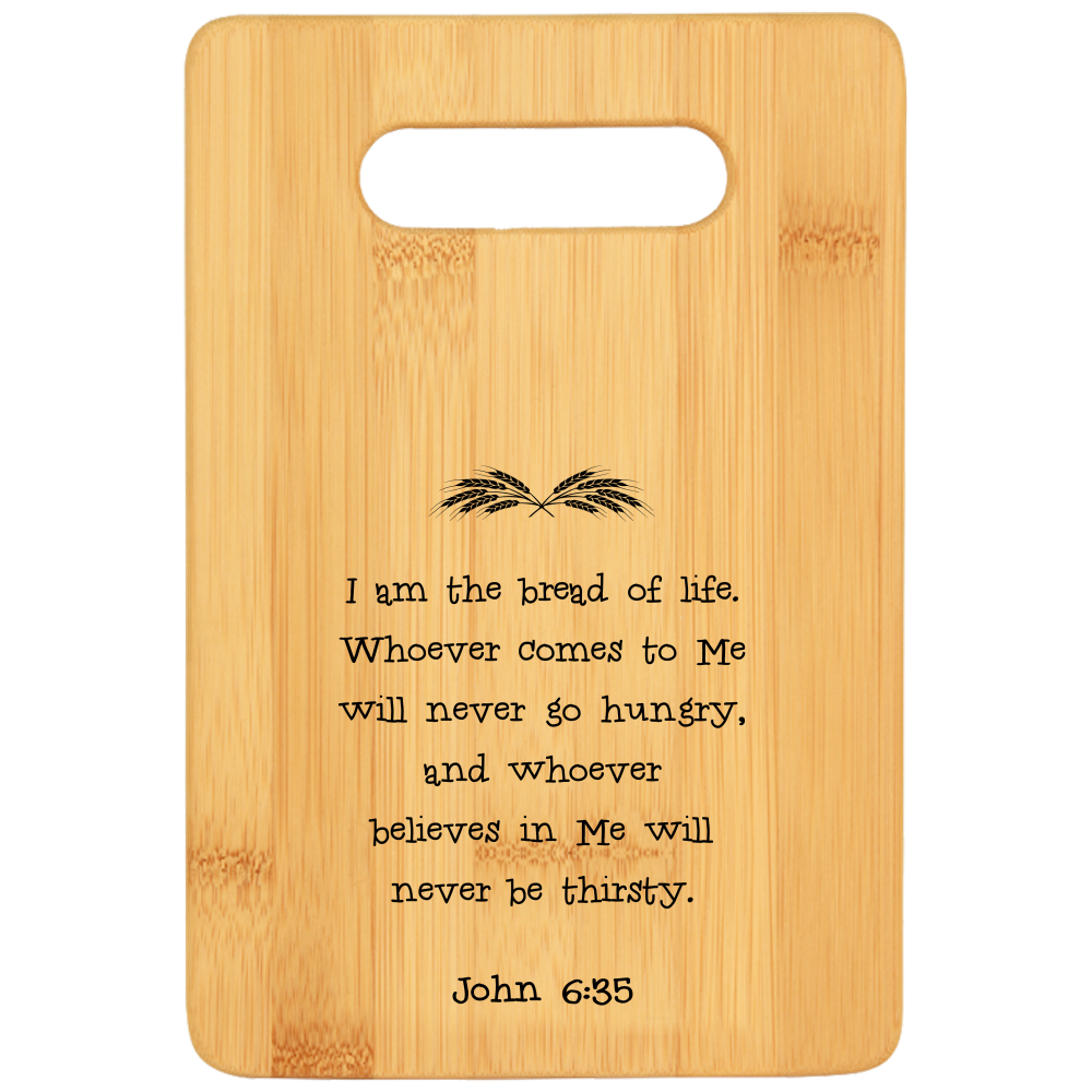 Bread of Life Cutting Board - Bamboo {Laser Etched No Colored Art}