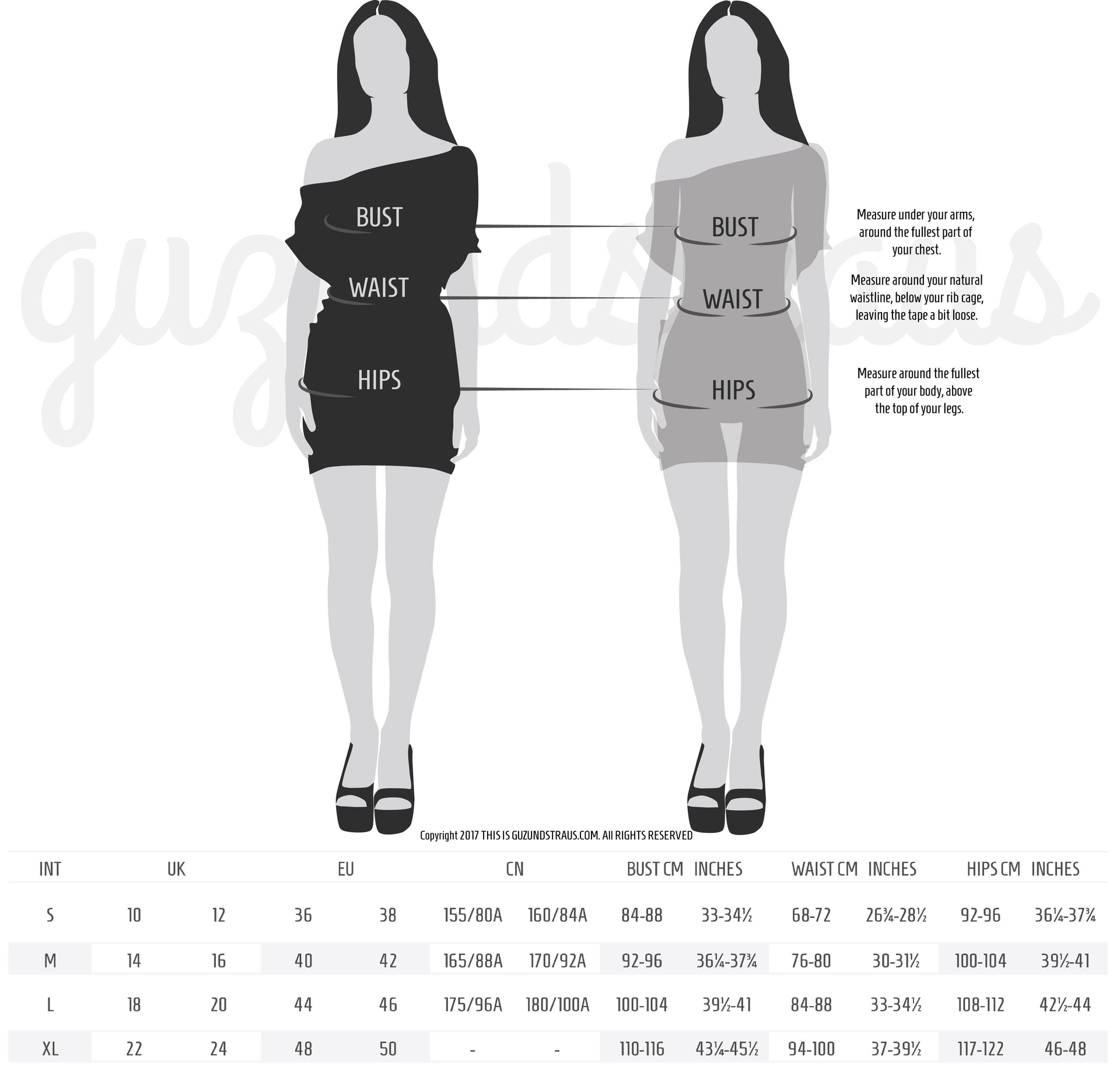 size chart grey dress multi use