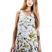 floral sleeveless mini dress