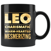 leo astrology gift black mug