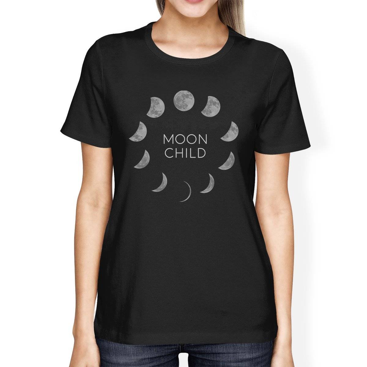Moon Child Womens Black Shirt