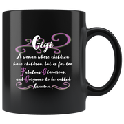 gigi gift black mug