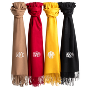 monogrammed pashmina scarves 4 colors