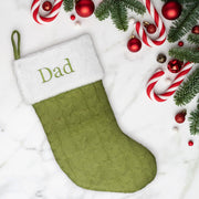 personalized embroidered green christmas stockings