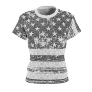 american flag camo allover print t shirt ghost mockup