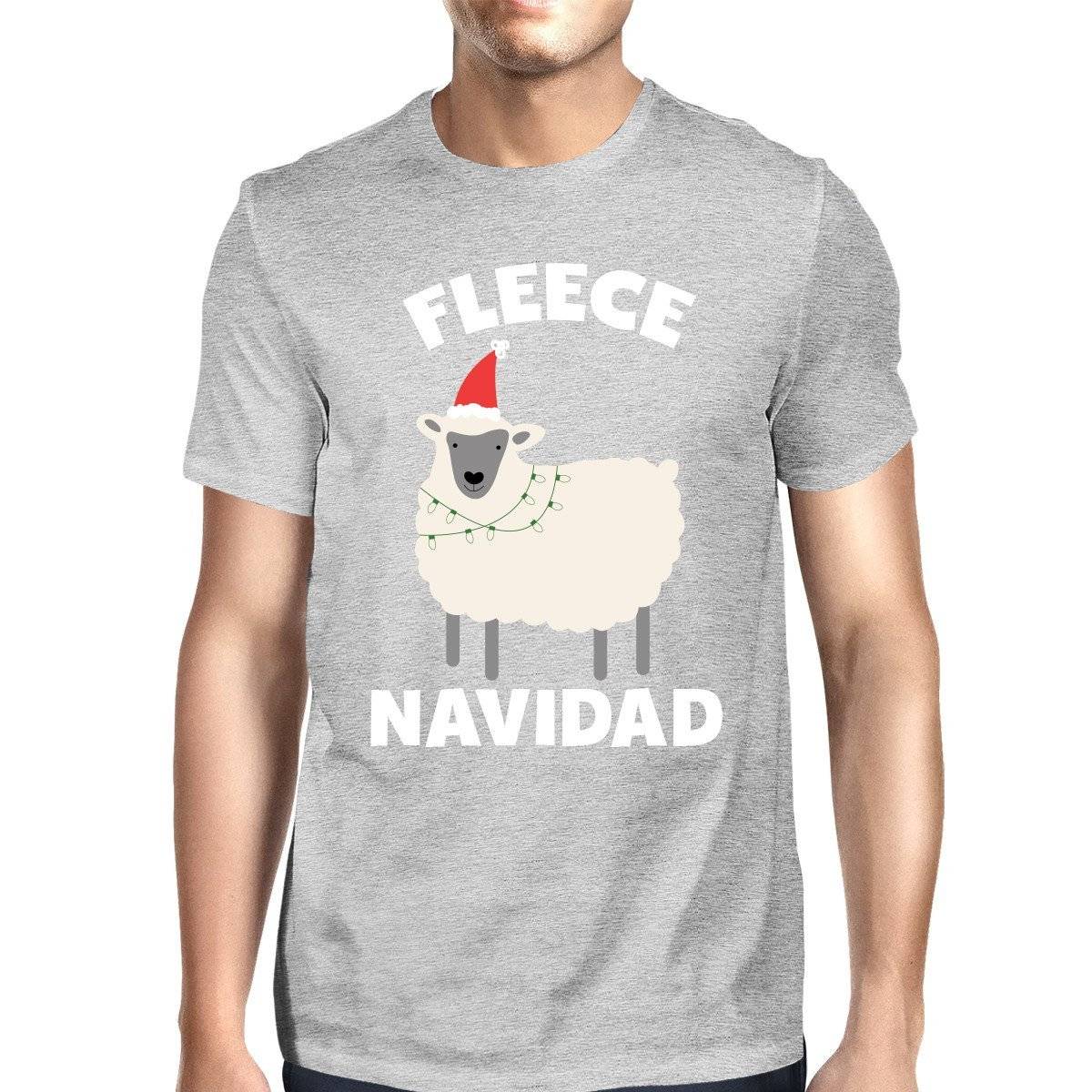 Fleece Navidad Grey Men's Shirt Funny Christmas Gift Graphic Tee