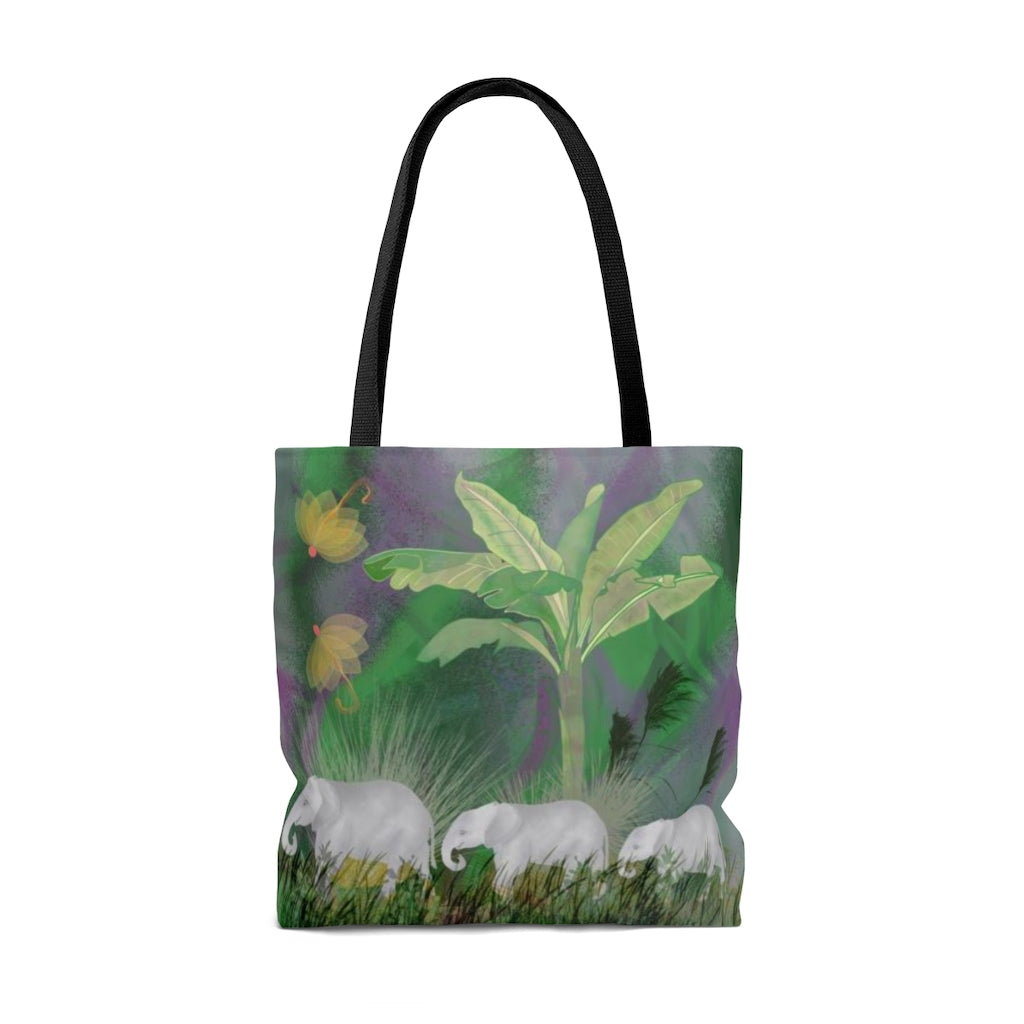 Elephants Tropic Tote Bag