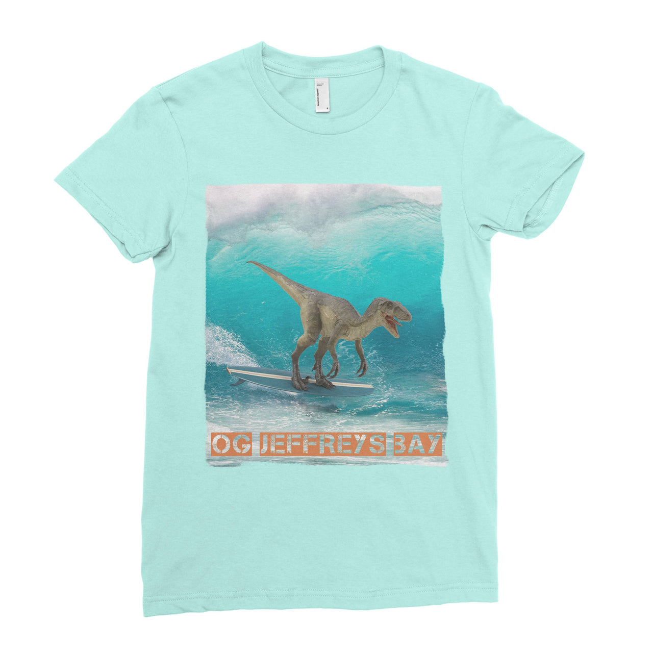 dinosaur surfing t-shirt