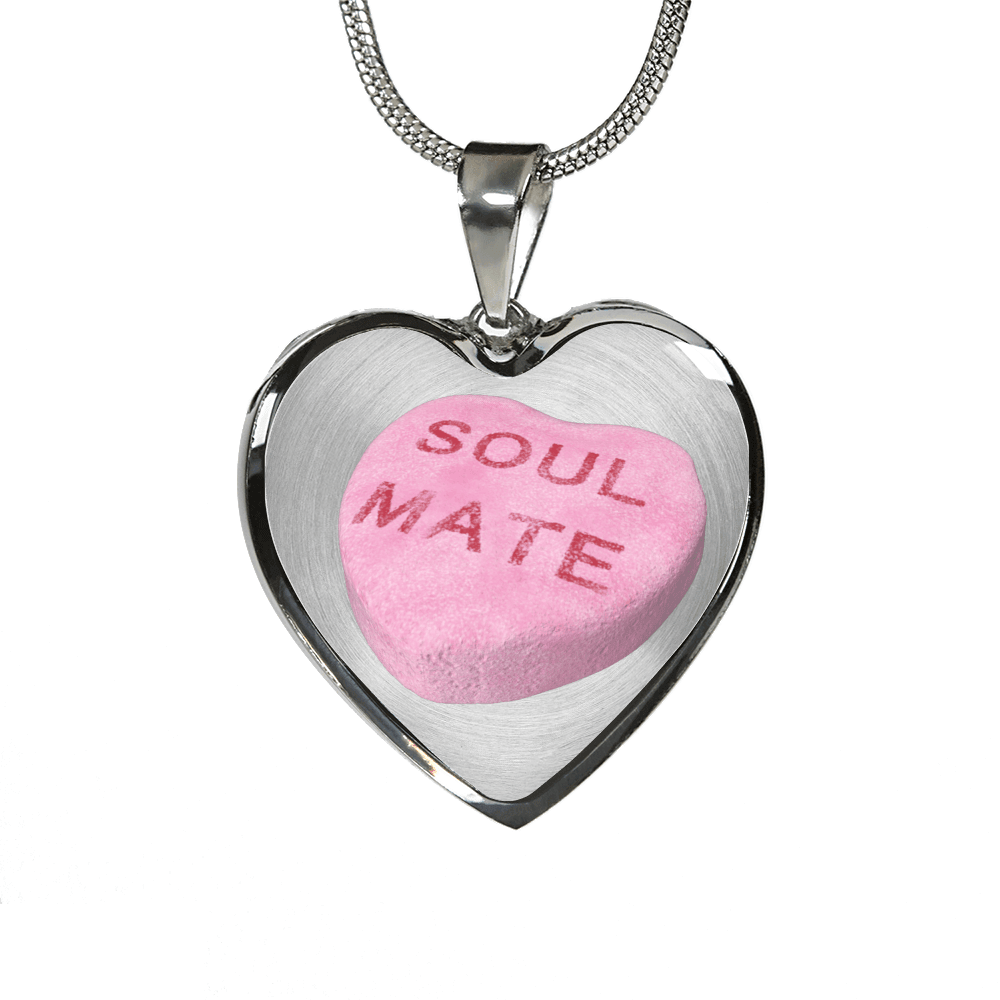 soul mate candy heart necklace custom design