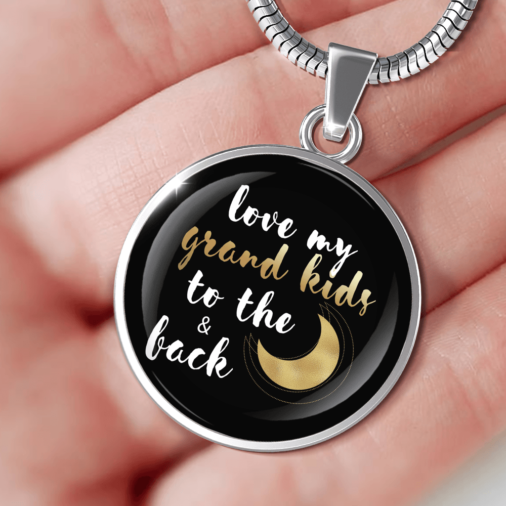 Love My Grandkids to the Moon and Back Necklace