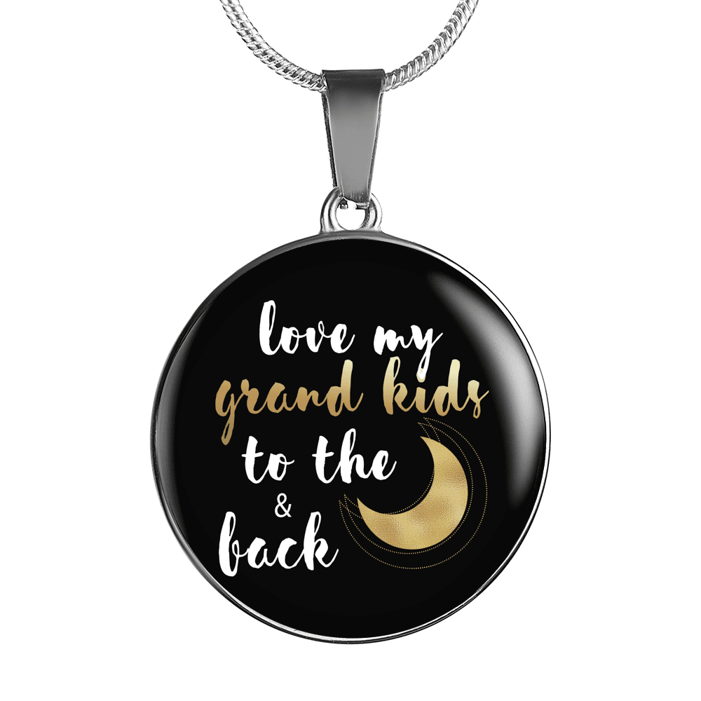 Love My Grandkids to the Moon and Back Necklace Custom Design