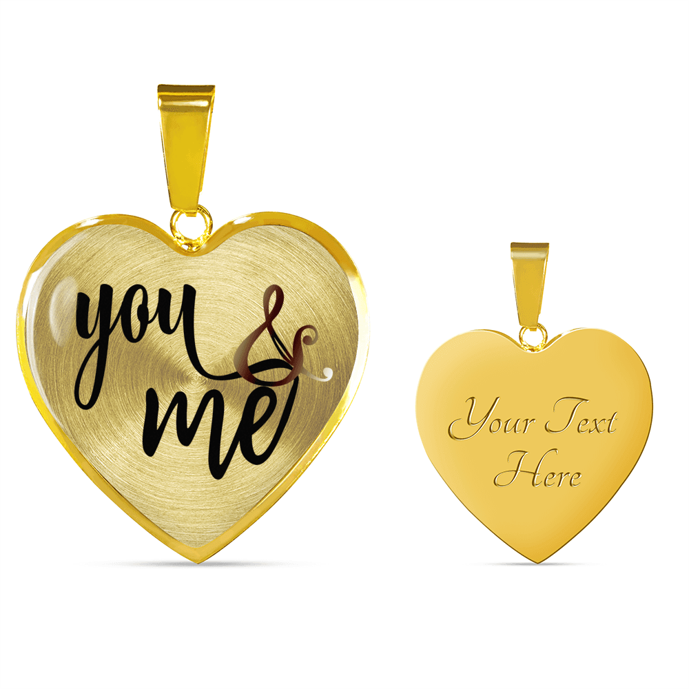 You and Me Heart Necklace - Bracelet - Add Inscription