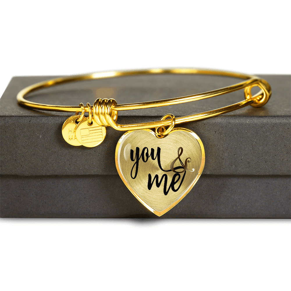 You and Me Heart Necklace - Bracelet - Add Inscription