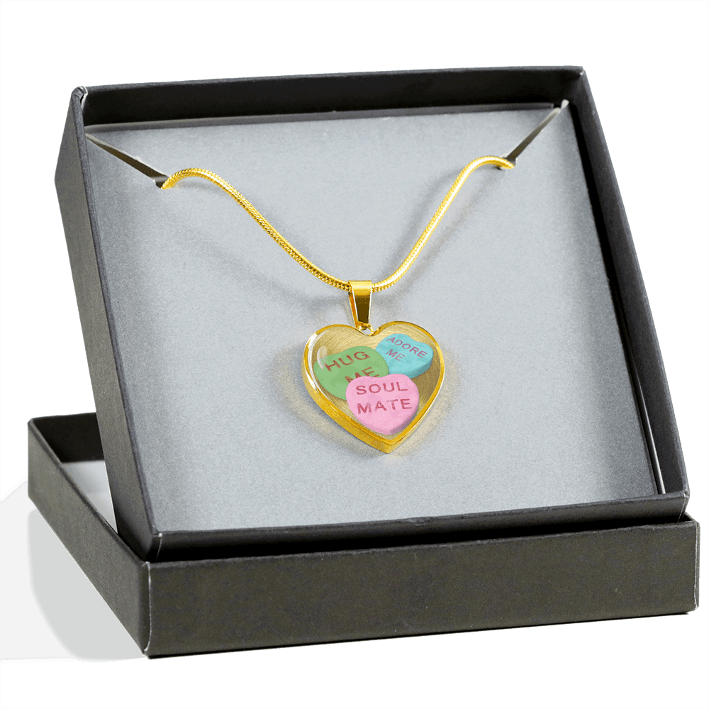 candy hearts necklace gift