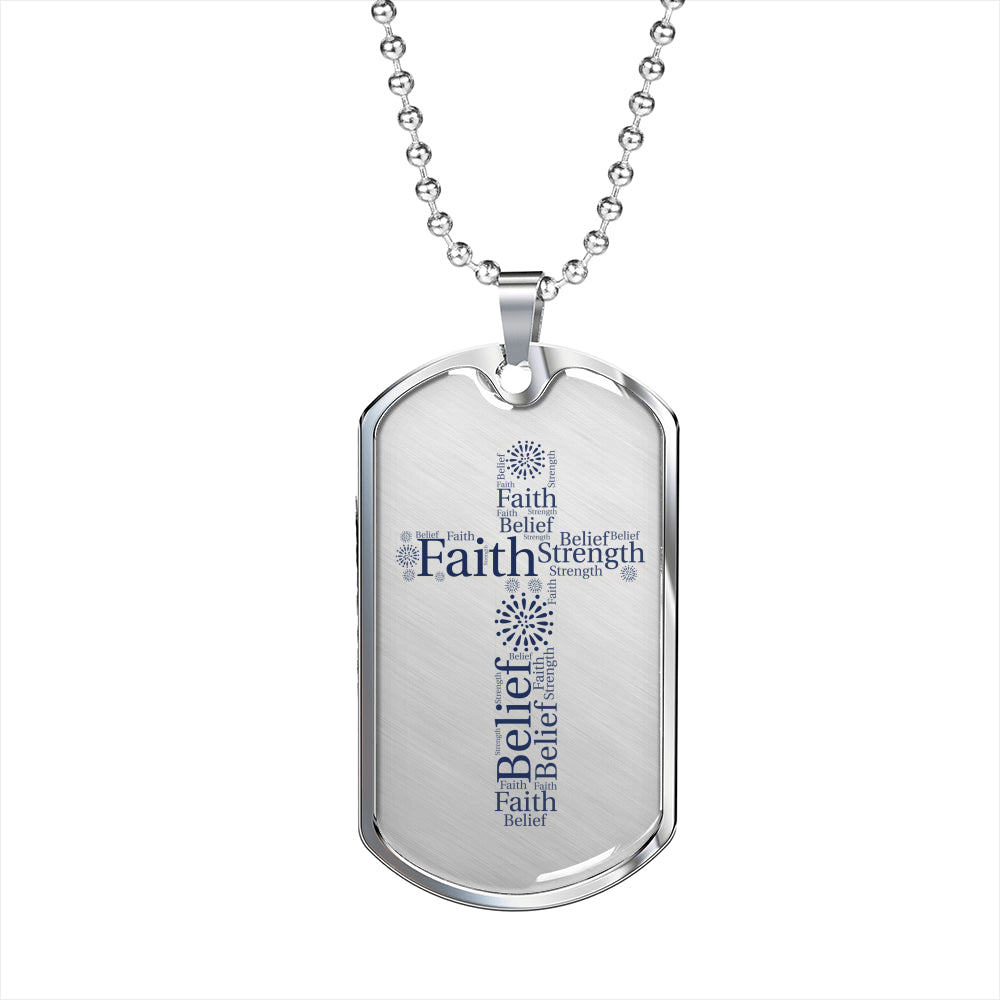 Faith Dog Tag Necklaces