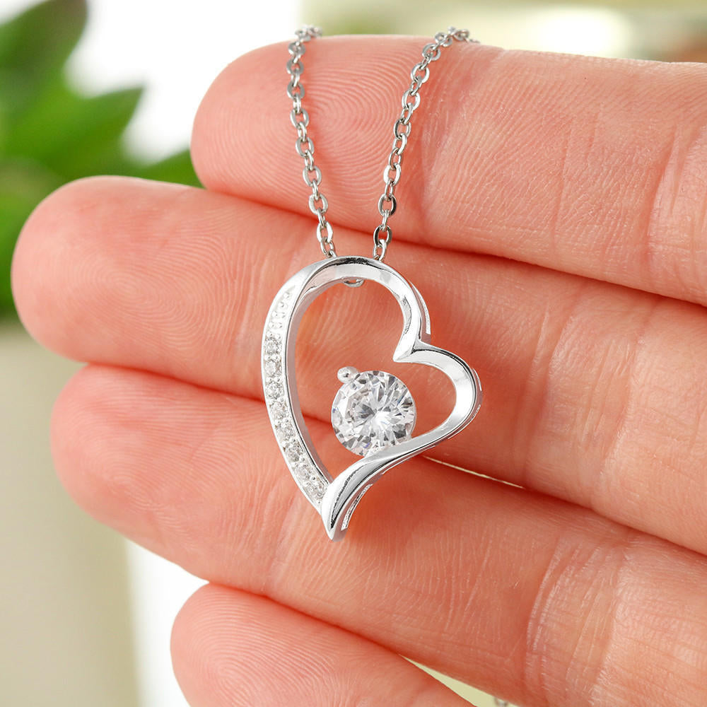 heart shaped CZ necklace