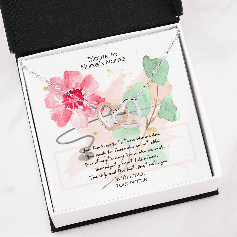 nurse tribute necklace add names with gift box